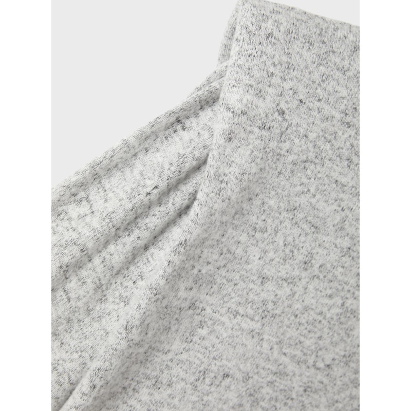 NAME IT Kids Niline langærmet strik bluse - Light Grey Melange