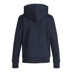 Jack & Jones Junior Hoodie Navy Med Lynlås | Stort Udvalg til Drenge