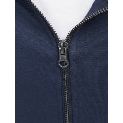 Jack & Jones Junior Hoodie Navy Med Lynlås | Stort Udvalg til Drenge