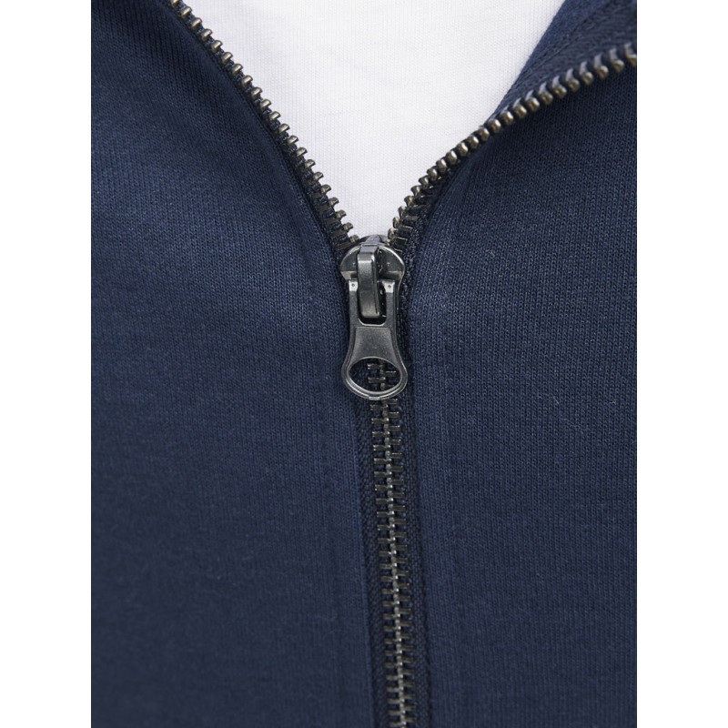 Jack & Jones Junior Hoodie Navy Med Lynlås | Stort Udvalg til Drenge