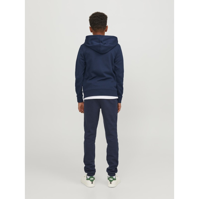 Jack & Jones Junior Hoodie Navy Med Lynlås | Stort Udvalg til Drenge