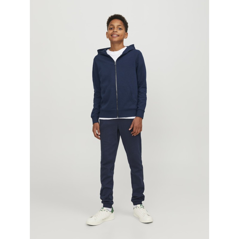 Jack & Jones Junior Hoodie Navy Med Lynlås | Stort Udvalg til Drenge