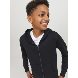 JACK & JONES Junior Zip Hoodie - Sort