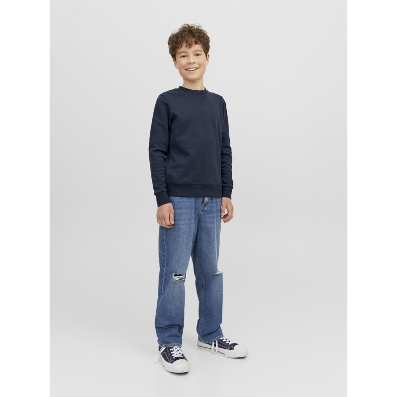 JACK & JONES JUNIOR Basic Crew Sweatshirt - Navy Blazer