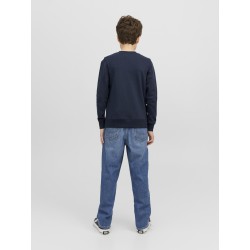 JACK & JONES JUNIOR Basic Crew Sweatshirt - Navy Blazer