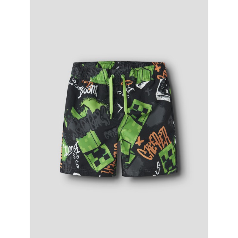 NAME IT Kids Mic Minecraft Badeshorts - Sort