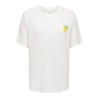 ONLY Elle kortærmet printed t-shirt - Cloud Dancer Lemoncello