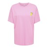 ONLY Elle kortærmet printed t-shirt - Prism Pink Lemoncello