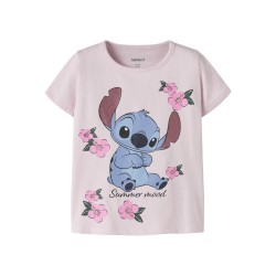 NAME IT MINI Fann stitch kortærmet t-shirt - Cradle Pink