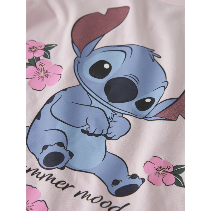 NAME IT MINI Fann stitch kortærmet t-shirt - Cradle Pink