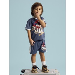NAME IT MINI Manri spider kortærmet t-shirt - Vintage Indigo