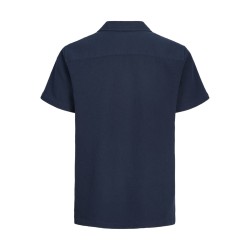 JACK & JONES JUNIOR Global waffle resort kortærmet skjorte - Navy Blazer
