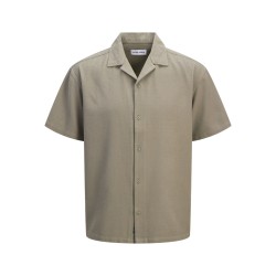 JACK & JONES PLUS Global waffle resort kortærmet skjorte - Vetiver