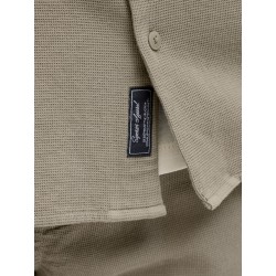 JACK & JONES PLUS Global waffle resort kortærmet skjorte - Vetiver