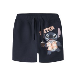 NAME IT MINI Mal stitch long sweat shorts - Navy Blazer