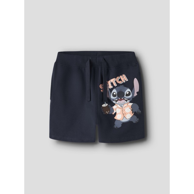 NAME IT MINI Mal stitch long sweat shorts - Navy Blazer