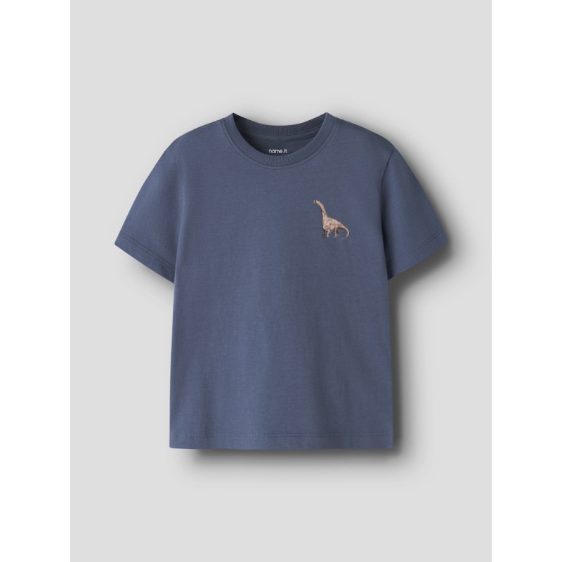 NAME IT MINI Himus kortærmet t-shirt - Vintage Indigo