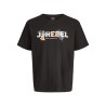 JJ REBEL Russel flower kortærmet t-shirt - Black