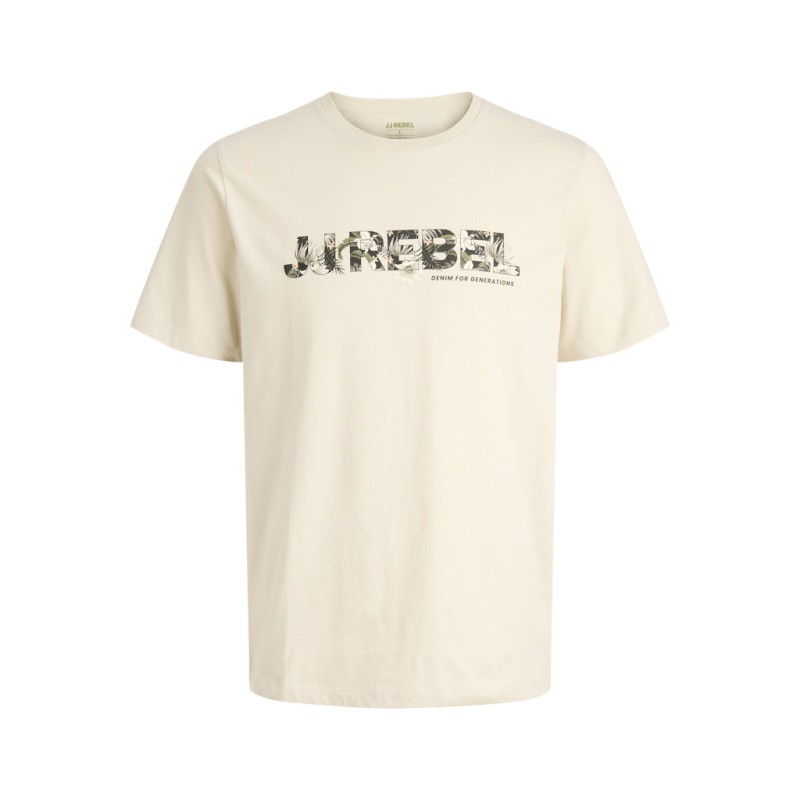 JJ REBEL Russel flower kortærmet t-shirt - Moonbeam