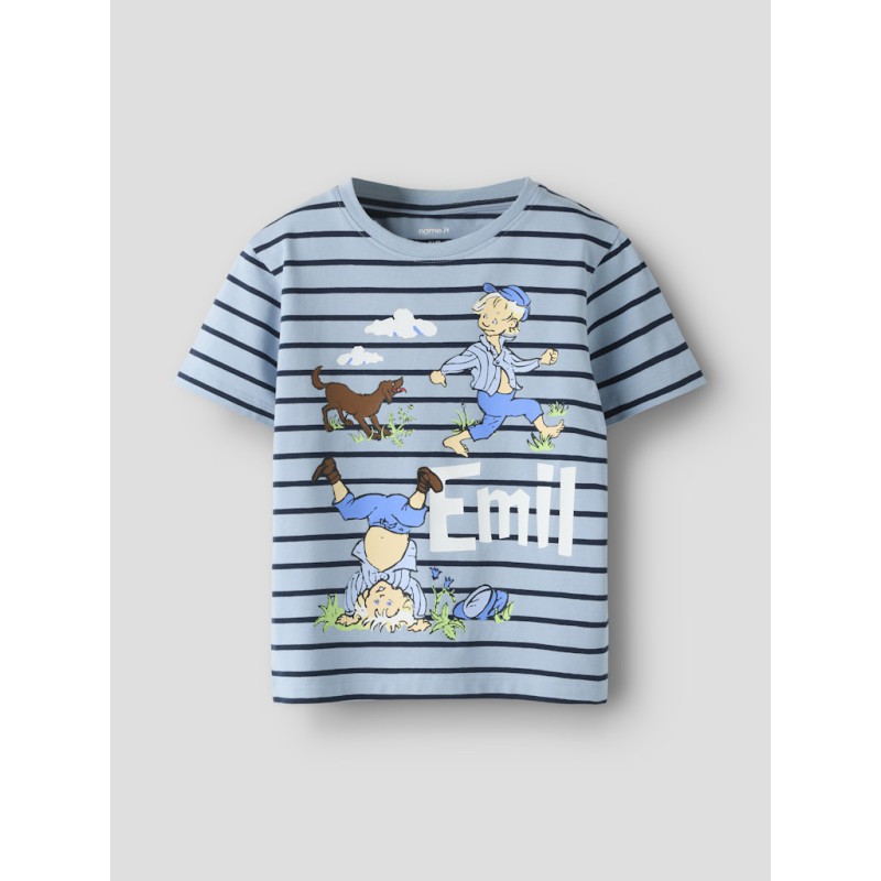 NAME IT MINI Miall emil kortærmet t-shirt - Blue Fog