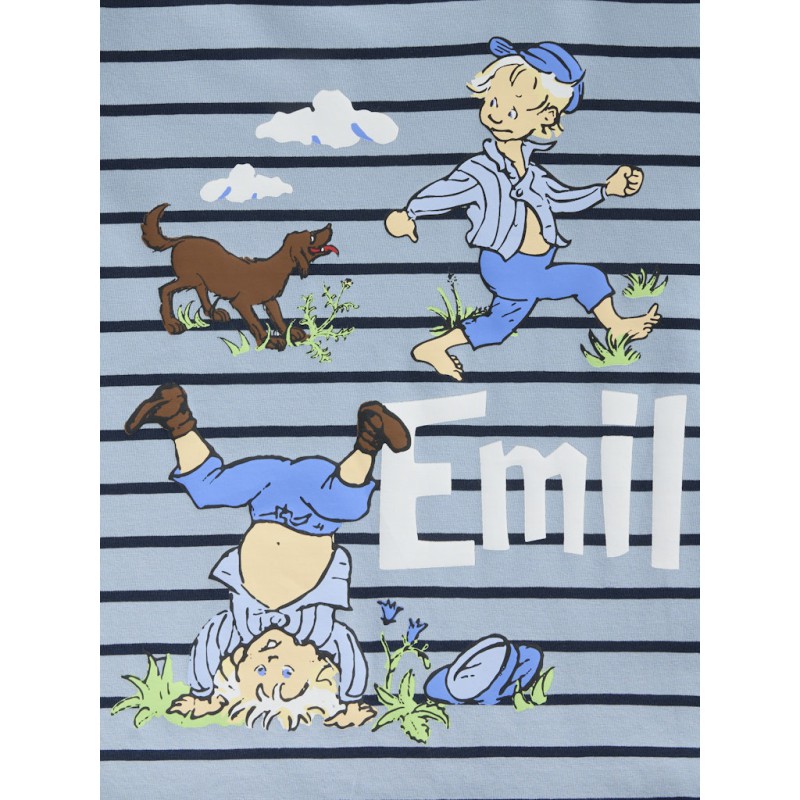 NAME IT MINI Miall emil kortærmet t-shirt - Blue Fog