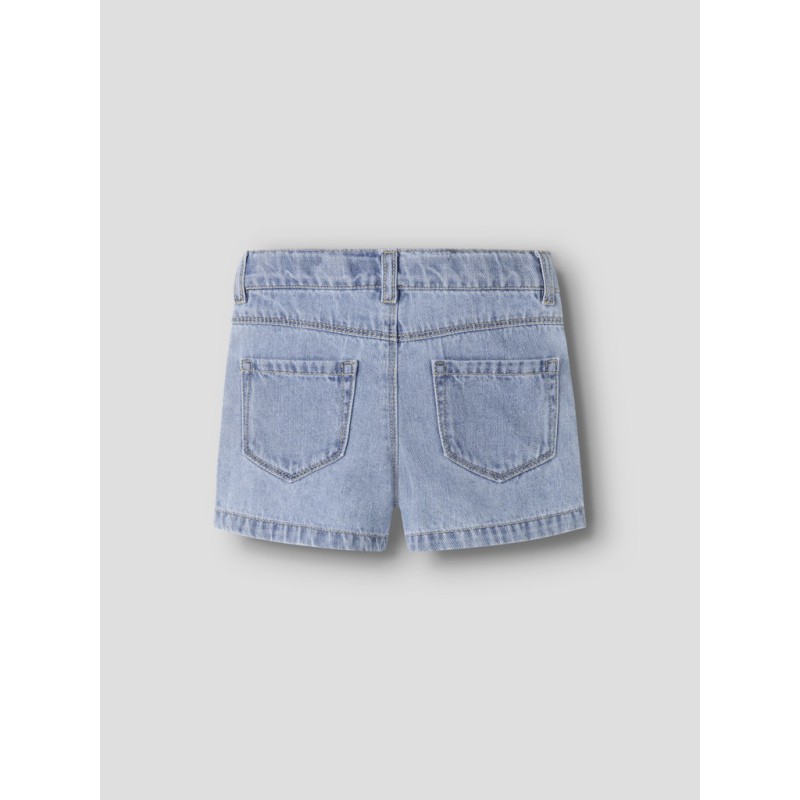 NAME IT MINI Rose mom denim anglai shorts - Light Blue Denim ANGLAISE