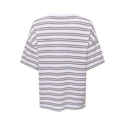 ONLY Lisa kortærmet stribede t-shirt - Cloud Dancer