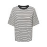 ONLY Lisa kortærmet stribede t-shirt - Cloud Dancer