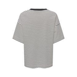 ONLY Lisa kortærmet stribede t-shirt - Cloud Dancer