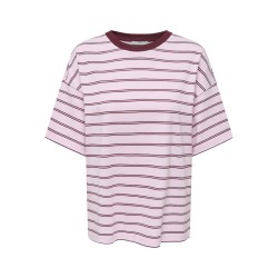 ONLY Lisa kortærmet stribede t-shirt - Pink Lady