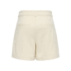 JDY Havanna emb shorts - Ecru