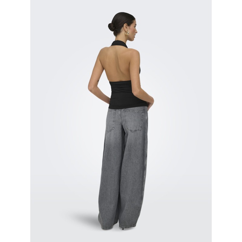 ONLY Liva halterneck top - Black