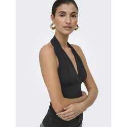 ONLY Liva halterneck top - Black