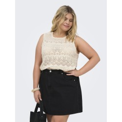 ONLY CARMAKOMA Luza reversible strik top - Birch