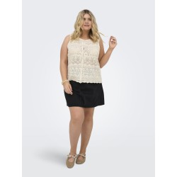 ONLY CARMAKOMA Luza reversible strik top - Birch