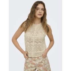 ONLY Luza reversible strik top - Birch