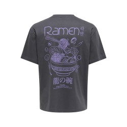 ONLY & SONS Fred kortærmet Print T-shirt -  Grey Pinstripe