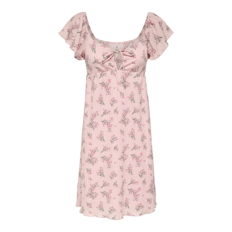 ONLY Dua frill sleeve kjole - Pale Lilac (Cindy) floral laurel whreat