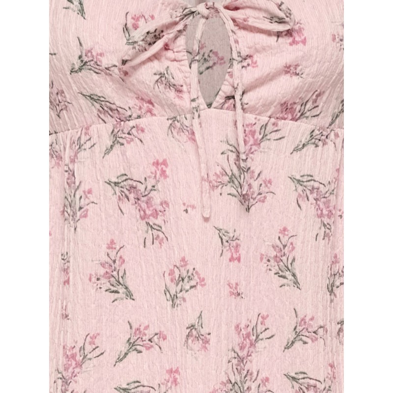 ONLY Dua frill sleeve kjole - Pale Lilac (Cindy) floral laurel whreat