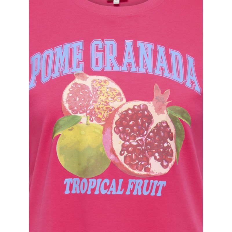 ONLY CARMAKOMA Jenny kortærmet t-shirt - Raspberry Granada