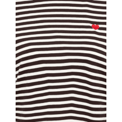 JDY Pisa S/S Print Top - Cloud Dancer / NEW STRIPE CHOCOLATE TORTE BS HEART