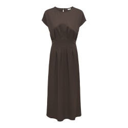 JDY Rebekka life kortærmet kjole - Chocolate Brown