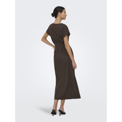 JDY Rebekka life kortærmet kjole - Chocolate Brown