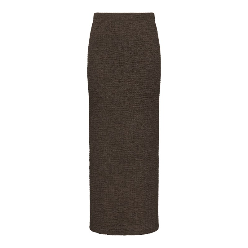 JDY Turbo long tube nederdel - Chocolate Brown