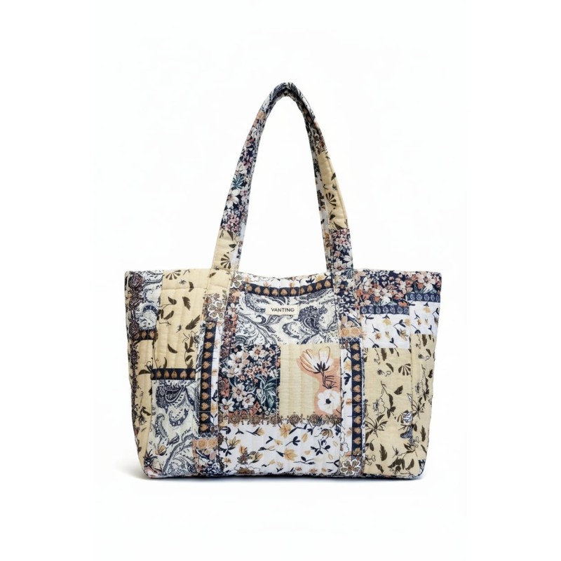 VANTING Blomster taske - Beige flower