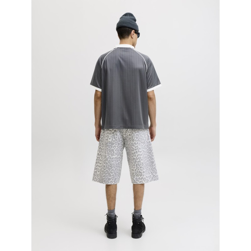 JACK & JONES Eterna football kortærmet polo - Asphalt