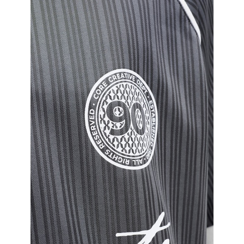 JACK & JONES Eterna football kortærmet polo - Asphalt