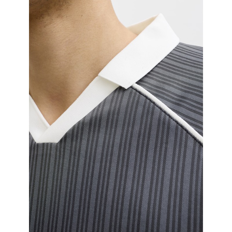 JACK & JONES Eterna football kortærmet polo - Asphalt