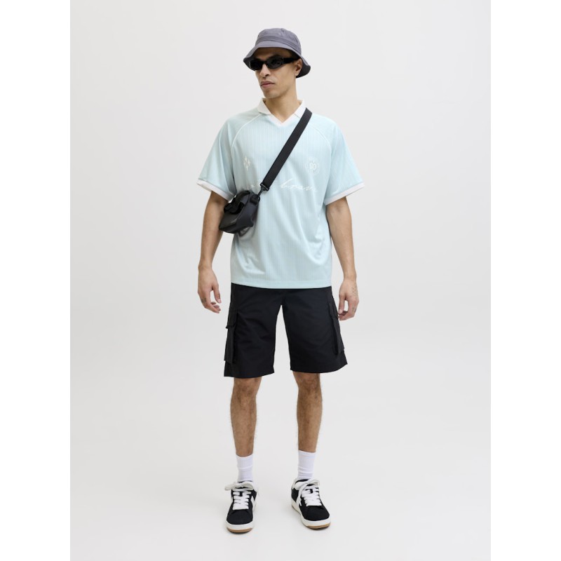JACK & JONES Eterna football kortærmet polo - Omphalodes