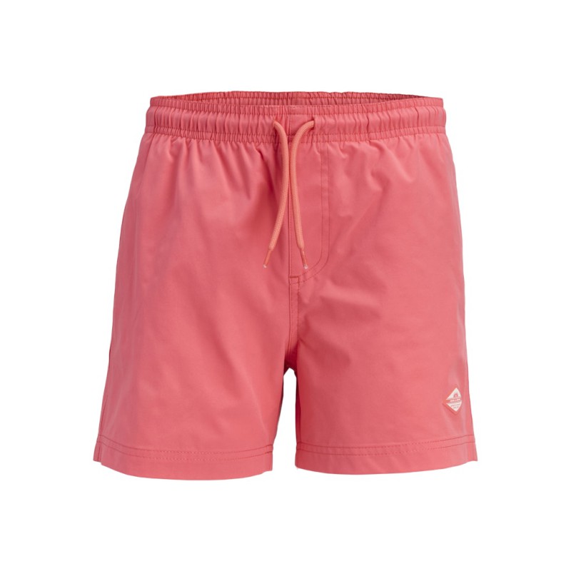 JACK & JONES JUNIOR Maui splash magic badeshorts - Hot coral